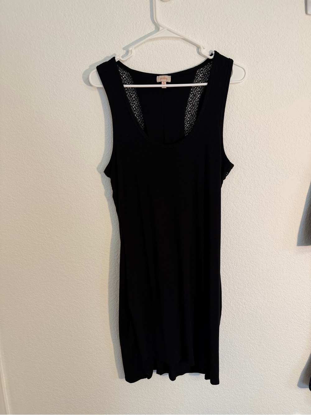 Pixley Black Sleeveless Tank Top